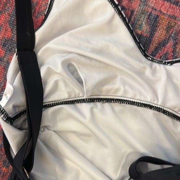 B2Prity Black and White One Piece Swimsuit Tummy Control Monokini Size L - Picture 7 of 7